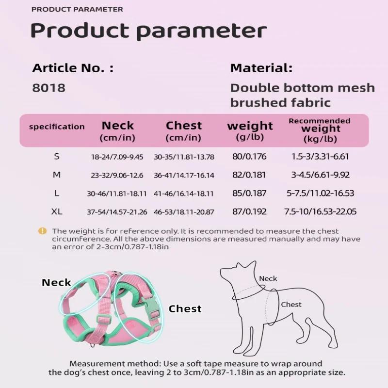 Summer Dog Harness Leash Set for Small Dogs - Colorful No-Pull Escape Proof Pet Vest Breathable Adjustable Outdoor Walking Gear