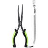 Booms Fishing F03 Needle Nose Fishing Pliers, 9" Fisherman's Pliers, Long Nose Hook Remover, Saltwater Resistant Fishing Gear, Green