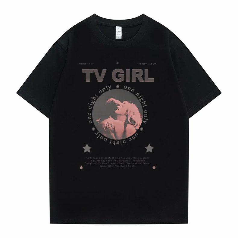 Cults TV Girl One Night Only Graphic Print T-shirt Unisex Vintage Tees Unisex Γυναικείο Casual Oversized T-shirt Unisex Βαμβακερό T-shirt