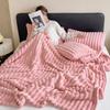 Soft Blanket Winter Warm Bedspread On The Bed Office Thicken Blankets INS Solid Color Sofa Cover Plaid Bedroom Decoration