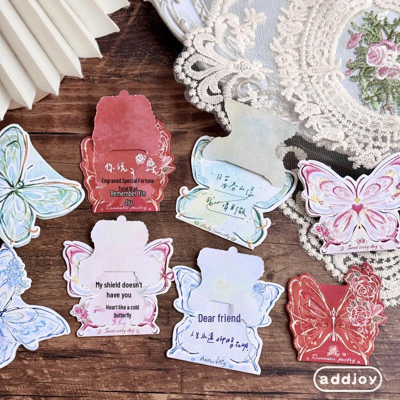 Aesthetic Butterfly Tear-off Message Card: Perfect for Birthdays, Anniversaries, Friends & Couples