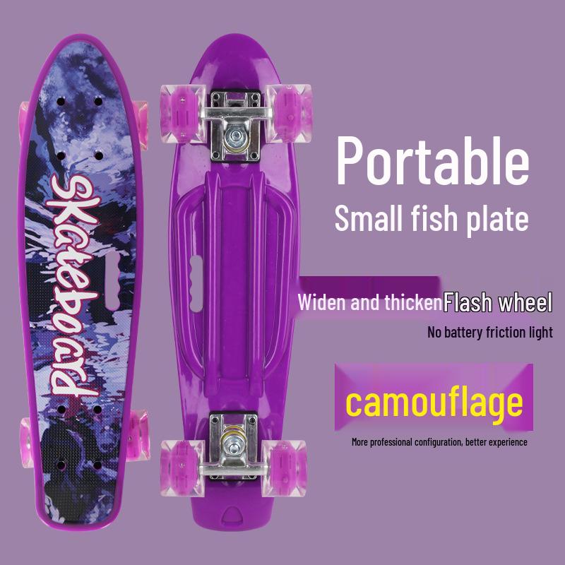 22-inch Four-Wheel Youth Street Surfing Banana Skateboard for Beginners