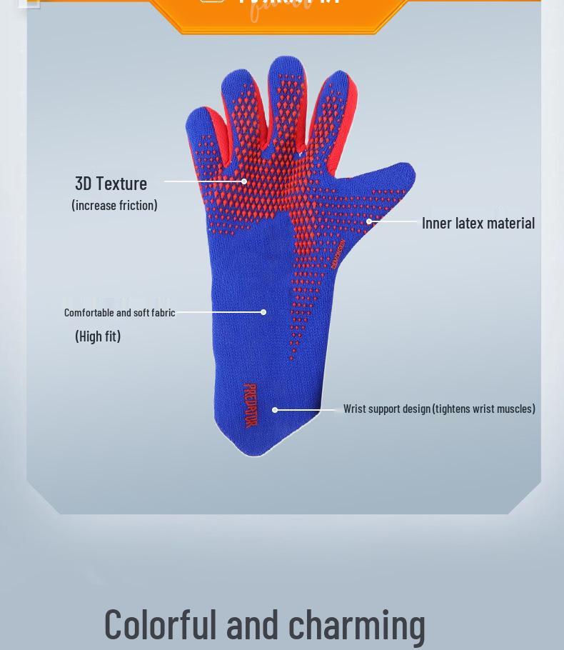 Children's 3mm Latex Football Goalkeeper Training Gloves