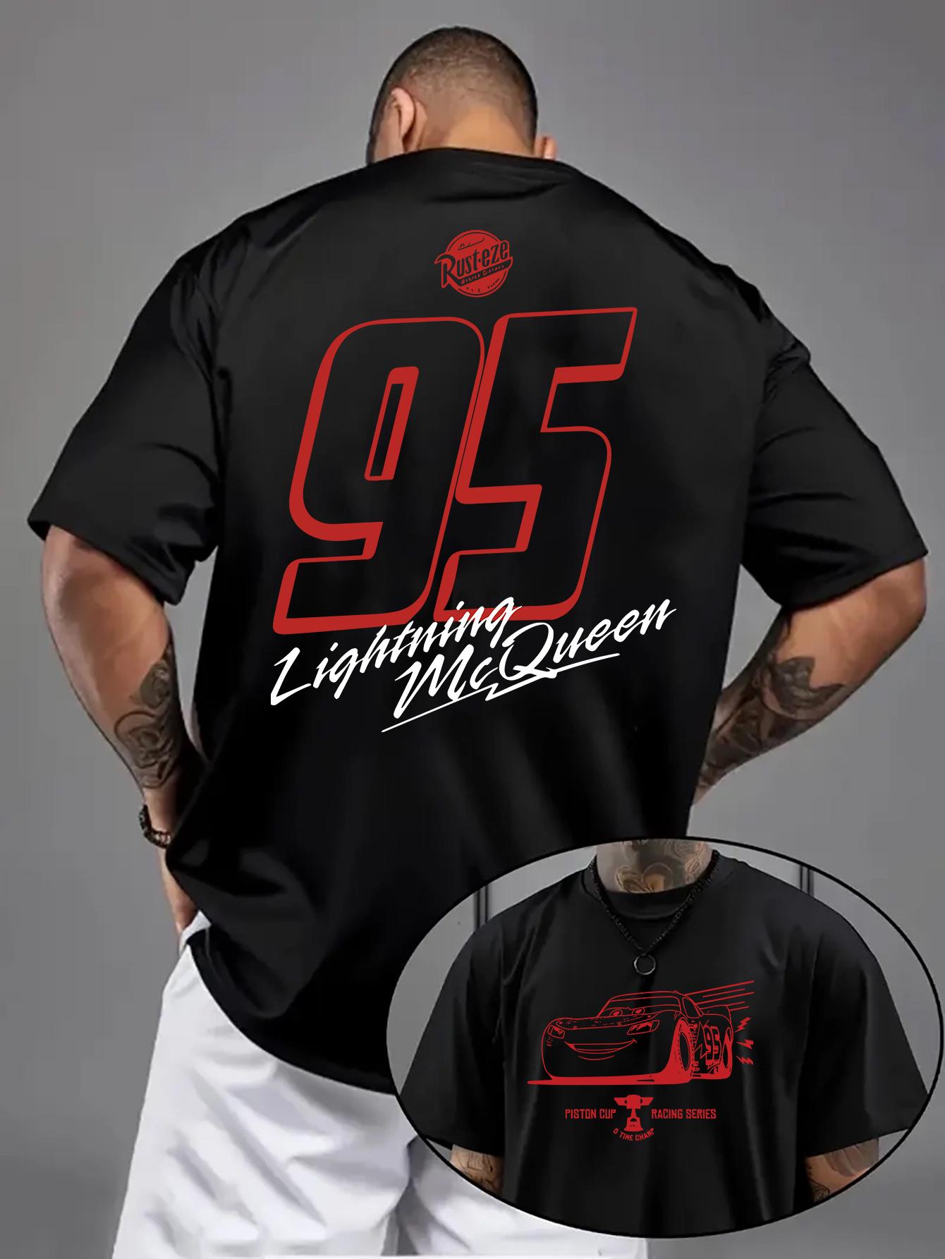 

202526 Summer Disney McQueen 95 Printed Pure Cotton Tshirt Fashionable Loose Casual Shortsleeved for Both Men and Women 2XL