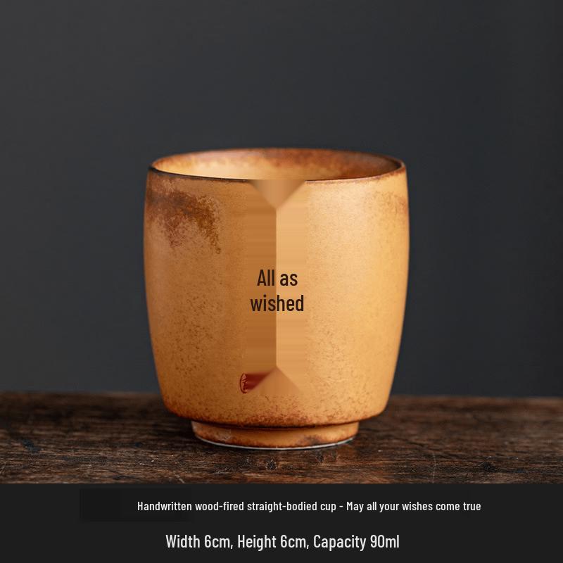 Chaxun Rustic Hand-Painted Wood-Fired Ceramic Tea Cup