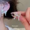 Korean zircon butterfly earrings necklace sweet and elegant temperament versatile jewelry set light luxury high-end jewelry women