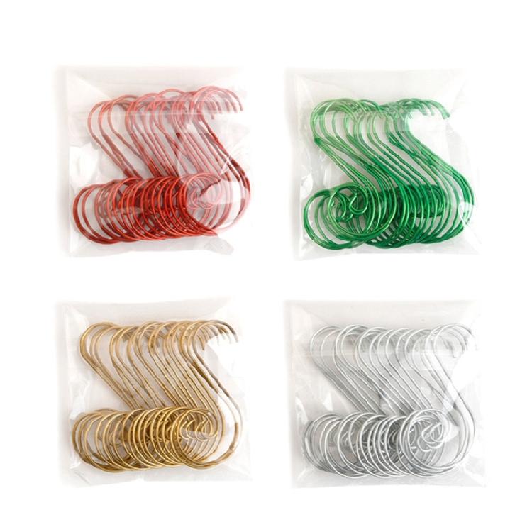 Christmas Tree S Shaped Hooks 20pcs Metal Holiday Birthday Party Decoration