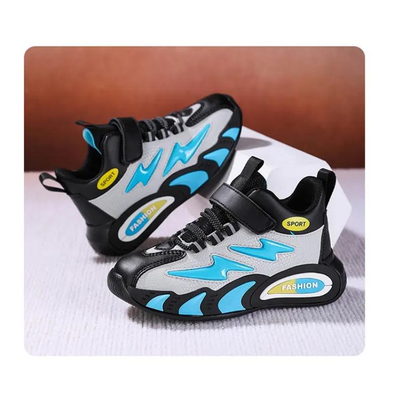 Kids High-top Sneakers Hook & Loop Non-slip Breathable Casual Sports Shoes for Boys