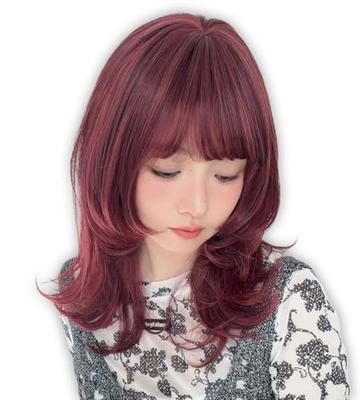 Brightlara Wig, Long, Medium, Layered, Flashy Blonde, Pink, Women's, Natural, Mesh, Cute, hf2017-TYD