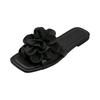 Summer Women's Flower Square Headed Flat Slippers