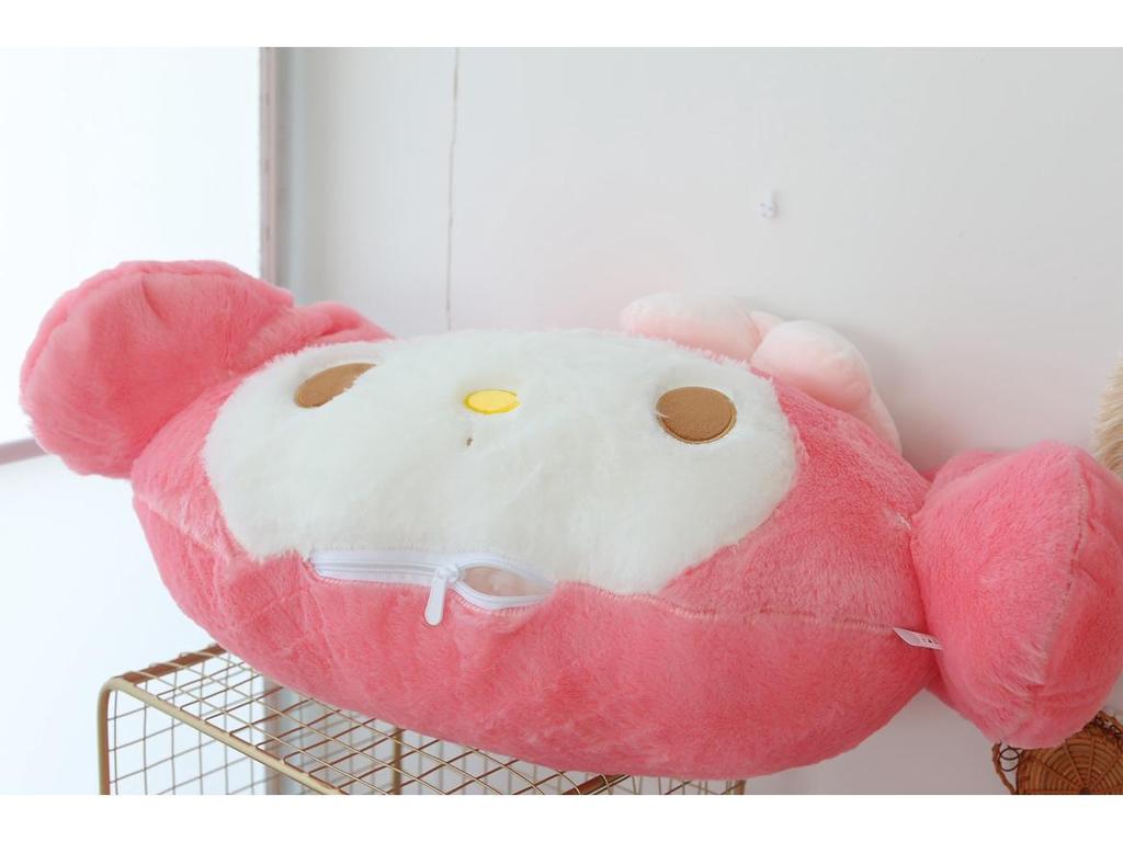 My Melody Bowknot Throw Pillow & Blanket Combo - Cute Gift for Girls, Dorm, Sofa, or Car Nap.