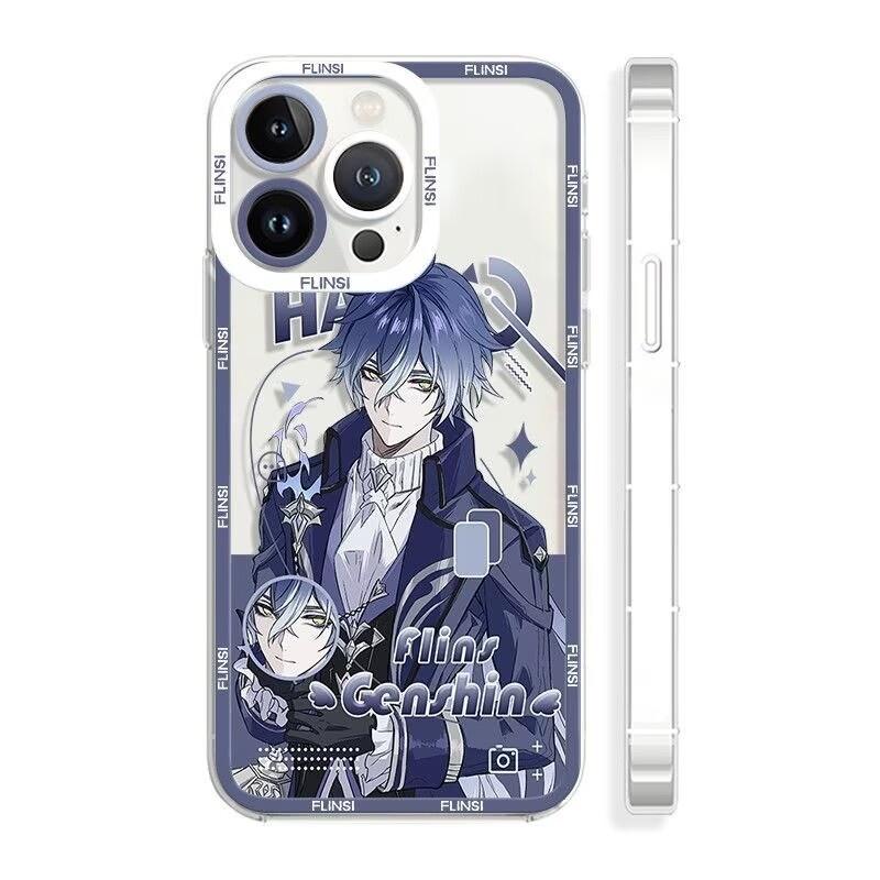 Genshin Impact Lauma Flins Columbina Phone Case For IPhone 11 12 14 15 16 Pro Max Mini X XS Max 7 8 6 6S Plus Transparent Cover