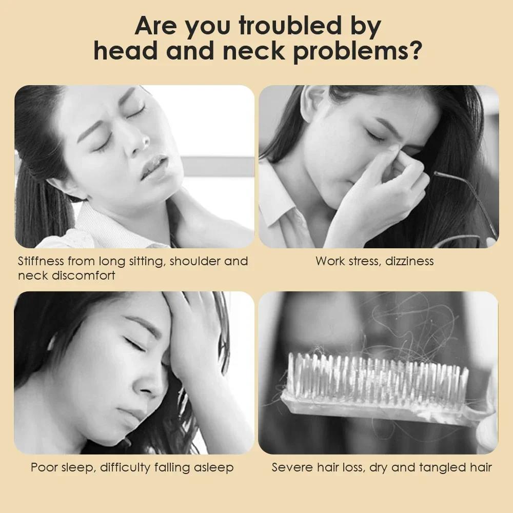 2025 Alwafore Natural Sandalwood Massage Comb Six-Claw Head Acupoint Massage Gua Sha Tool Neck Face Lifting Scraping Massager