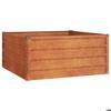 Lit surélevé de jardin - Maison Exclusive - Acier corten - 100x100x45 cm - Fond ouvert