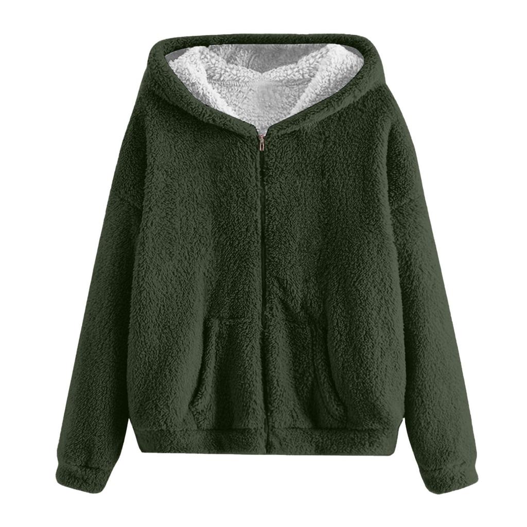 Pánská zimní fleecová mikina s kapucí a našitou kapsou pro volný čas