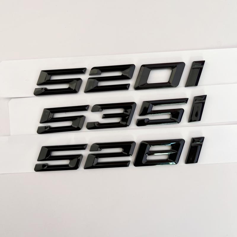 Car 3D ABS Trunk Letters Logo Badge Emblem Decal Sticker For BMW 5 series 520i 525i 528i 530i 535i 540i E39 E60 E61 F10 F11 G30