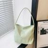 Handbag Embroidery Shoulder Bag Korean Style Nylon Bucket Bag Versatile Letter Underarm Bag Travel