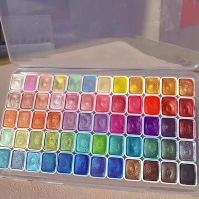 Watercolor Paint Set Shimmer Metallic Paints Set Colorful Pearlescent Watercolor Paints for Painting