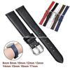 6mm 8mm 10mm 12mm 13mm 14mm 15mm 16mm Ultradünnes Weiches Leder Uhrenarmband Uhrengürtel Armband Rot Weiß Schwarz Braun Armbanduhren Band