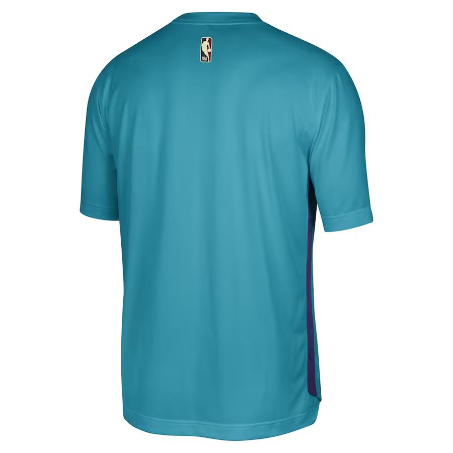 Jordan X NBA Collaboration Charlotte Hornets 2023/24 Player Edition Fashion Simple Pullover Short Sleeve T-Shirt Men T-Shirt Blue Green DX9617-415