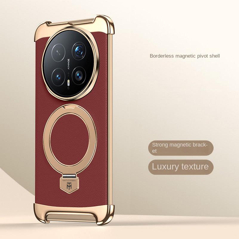 Bezelless Plating Plain Skin Metal Rotating Magnetic Ring Holder Case For Honor Magic 8 Pro Magic 8 7 Pro Honor X9d Slim Cover