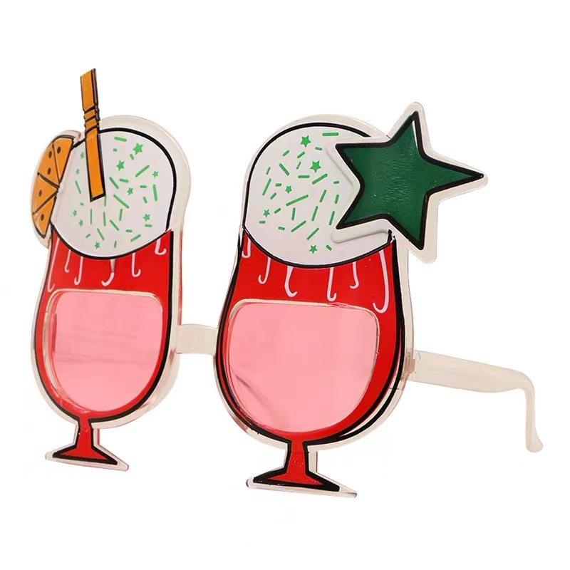Hawaiian Beach Party Glasses: Coconut Tree, Flamingo, Parrot, Ice Cream, Flower & Wine Glass Fun