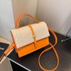 Stylish Pu Woven Shoulder Bag 2024 Summer Trendy Patchwork Small Crossbody For Women