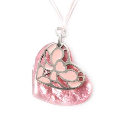 [J8477] - Pink 'Love' Designer Necklace