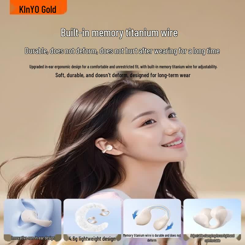 Jinyun I21 Open-Ear Clip Bluetooth Earbuds