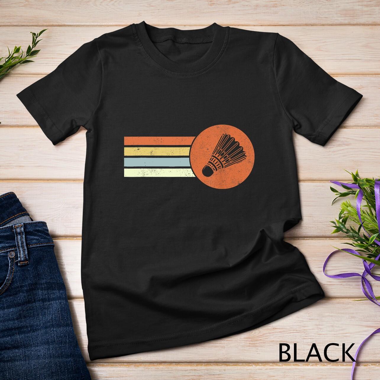 Badminton Retro Birdie Smash Shuttlecock Vintage Badminton Unisex T-Shirt Mens Womens Tees Top 4XL