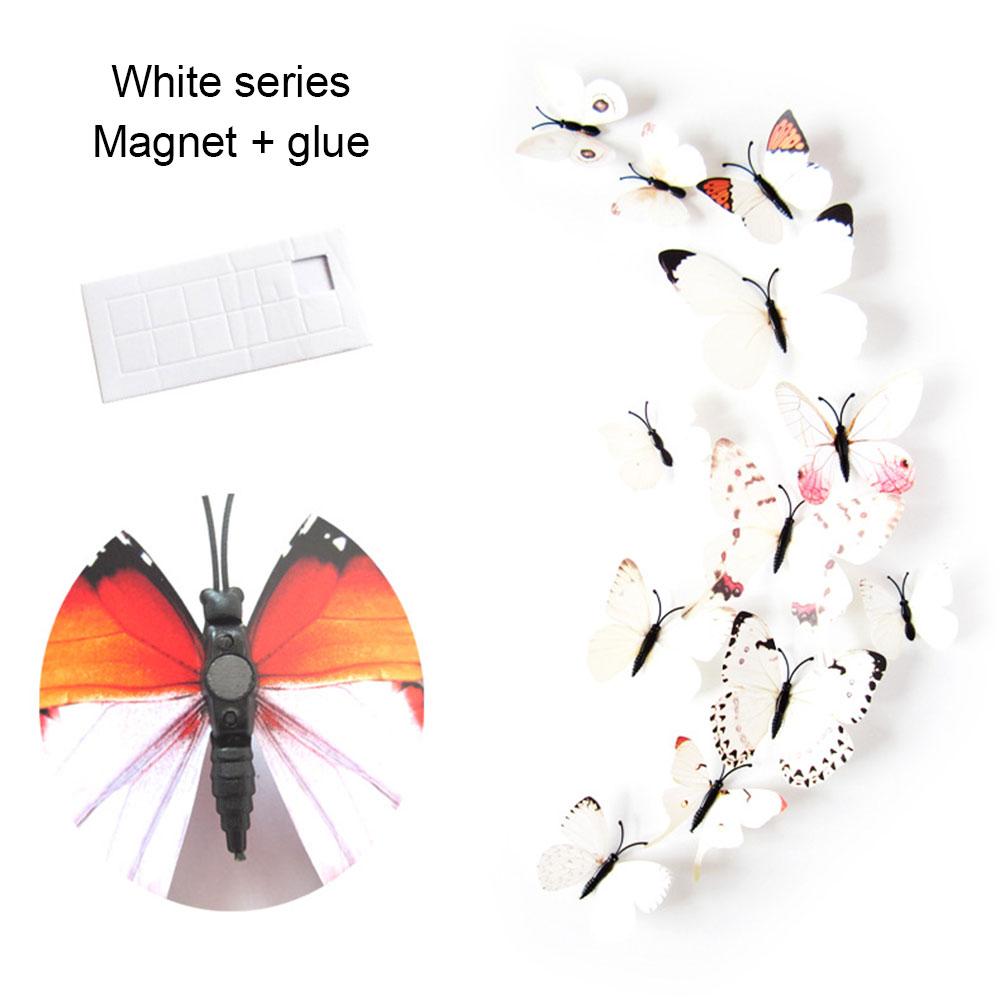 3D Three-Dimensional Butterfly Art Design Wall Sticker Refrigerator Diy Decoration Home Decor Fridge Magnet Gift For Kitchen