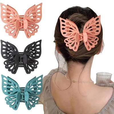 Pinza de Pelo de Mariposa de Moda para Mujer Pinzas Geométricas Elegantes Pasador para la Parte Trasera del Cabello Pasadores Acrílicos Accesorios para el Cabello de Niñas
