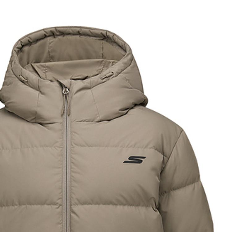 Skechers Comfortable Sports Series Simple Warm Breathable Solid Color Down Jacket Men Outerwear P425M032-00YF