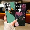 Cat Cute Kitten Cartoon Plating Phone Case For Samsung Galaxy S24 S25 FE S26 Edge S23 Ultra S22 S21 Plus S20 Anti-Fall Airabag C