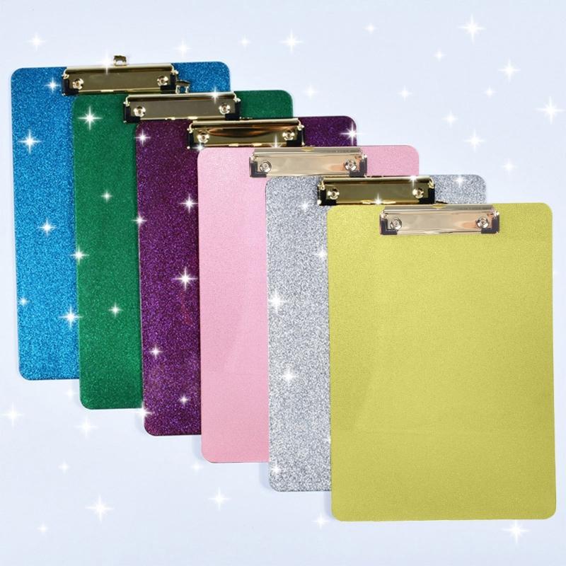 Sparkling Acrylic Clipboard Multipurpose Document Organiser Writing Board Standard Size Clipboards with Hanging Hook