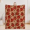 Floral Flannel Blanket 3D Printed Blanket For Office Home Camping Nap Leisure Blankets 2026 Valentine's Day Gifts For Home Decor