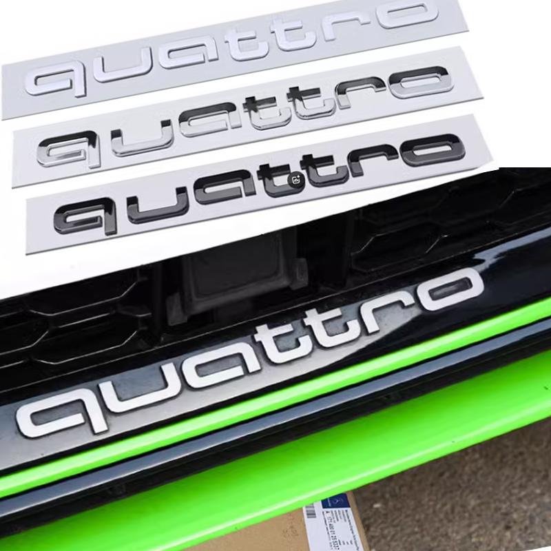 Per Audi Quattro Decalcomanie Auto in ABS RS4 RS5 Q3 S3 A3 A5 A6 A4 RS3 RS6 A1 Q5 Q2 S5 RS7 Emblema Bagagliaio Adesivi Griglia Frontale Accessori