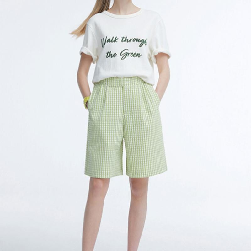 Baiyu Women Seersucker Shorts 4 Types Optional Pj5w