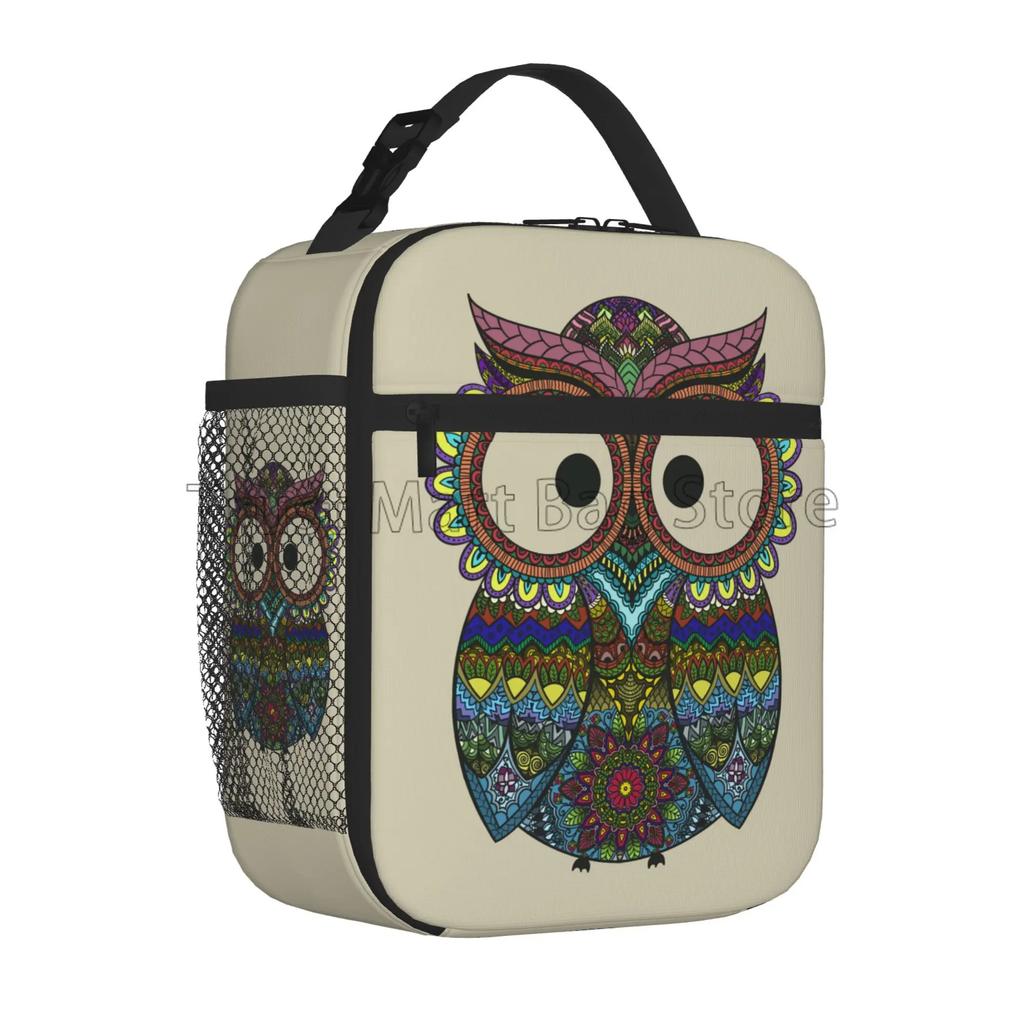 Owl Funny Lunch Bag Women Portable Lunch Box Insulated Cooler Reusable Bento Container Waterproof for Work School Travel Picnic