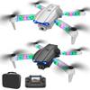 Quadcopter with Dual Camera, 2.4G 4 Channel Foldable Remote Control Aircraft with LED Lights, Altitu