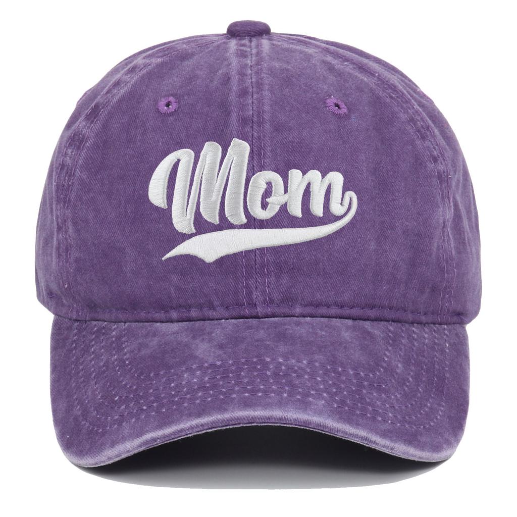 Brev Pappa Mamma Broderad Tvättad Mjuk Topp Basebollkeps Fars Dag Mors Dag Presenthatt