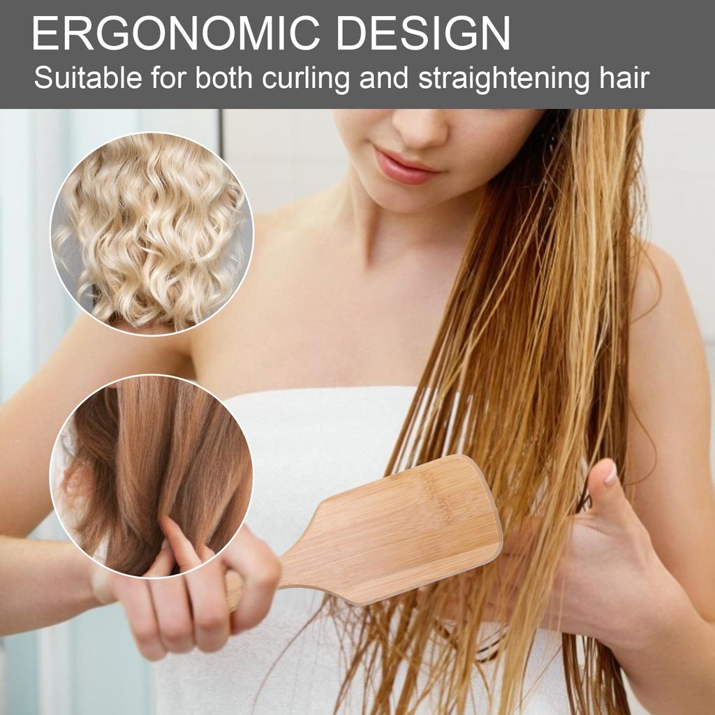 Bamboo Hairbrush Comb Scalp Massage Hair Protective Hair Brush Massage Comb