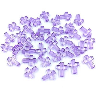 Creative Loose Spacer Beads 20Pcs/Pack Accessories Jewelry Acrylic Cross Beads 13*16mm Transparent New for Making DIY