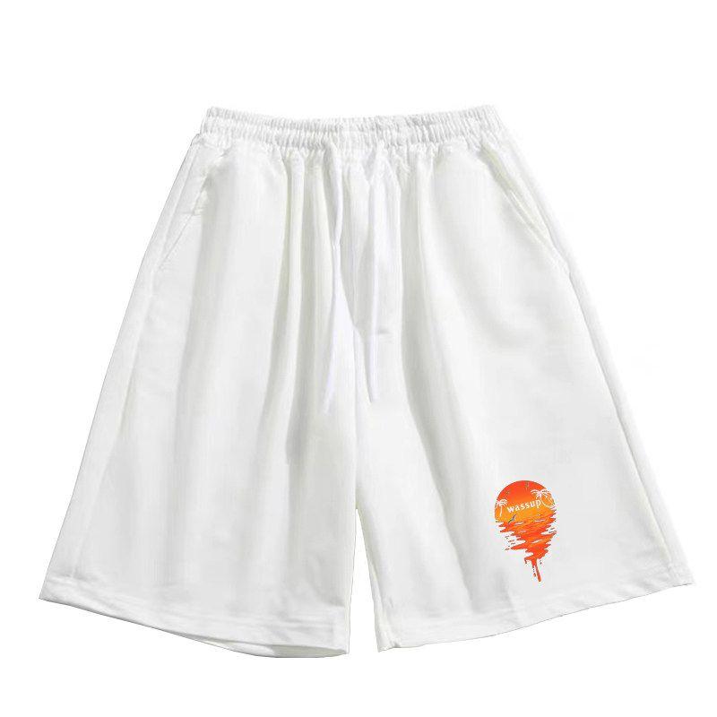 

Wassup Heods Casual Shorts for Men, Summer Loose New Style Trendy Brand Fitness Five-Point Shorts, Sports Pants for Men White Sunset L