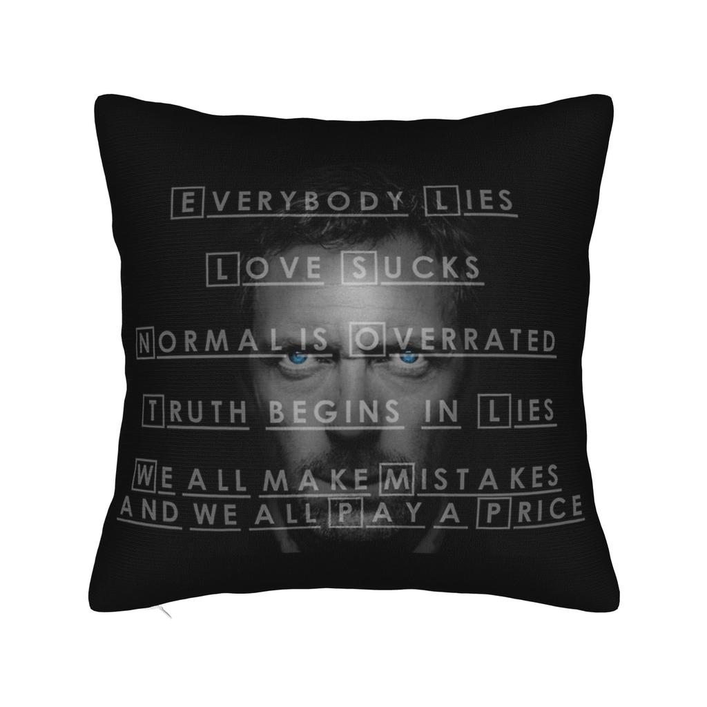 House MD Dr Gregory House Pillow Covers Product Soft Cushion Cover Decorations  Throw Pillow Case Cover Home Multiple Sizes