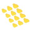 12 Pcs Makeup Brush Covers Yellow Heart Shape Soft Flexible Lightweight Silicone Cosmetic Brush