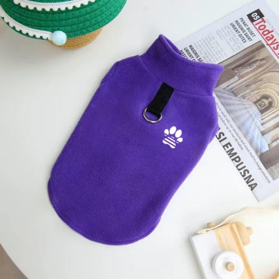 Gemütlicher Fleece-Hundepullover - Winterliche Wärme für kleine bis mittlere Rassen, Pullover-Stil Haustierbekleidung, Weste für kleine Hunde, Katzenweste