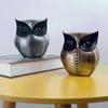 Dots Owl Statue Decorative Figurine Ornament for Home Office Resins Crafts Animal Sculpture for Book Shelf and TV Stand