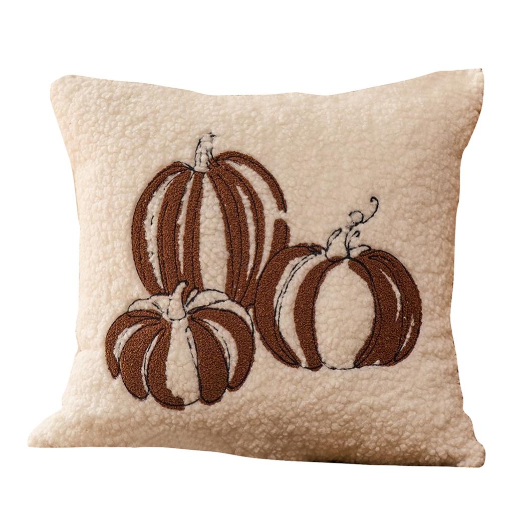 Teddy Pumpkin Pillowcase, Holiday Decorative Plush Pillowcase. Suitable For Sofas, Bedrooms, Living Rooms, Backrests, And Lumbar Pillows.
