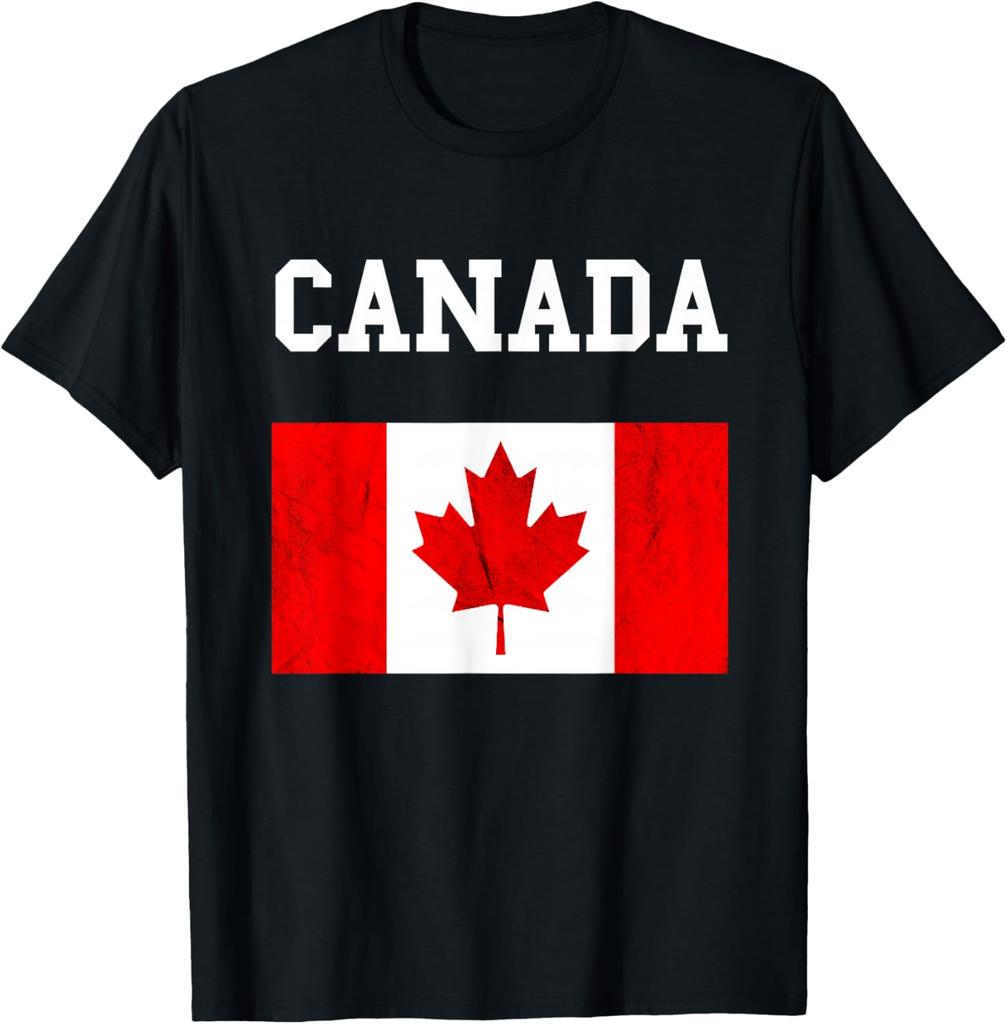 Funny Canada Canadian Flag Maple Leaf Tshirts Men Womens Fashion Casual Tshirt 100 Cotton Loose Oversized T Shirt Summer
